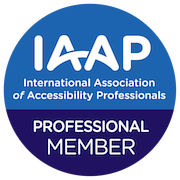 Logo IAAP – International Association of Accessibility Experts. Professional Member